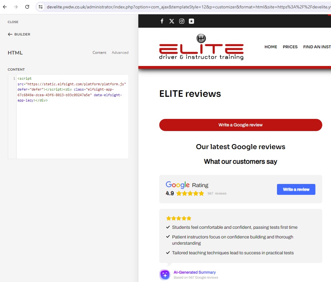 elfsight google widget