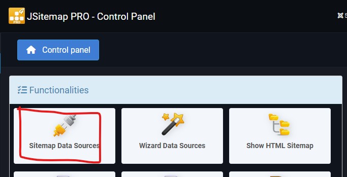 jsitemappro sitemap data sources