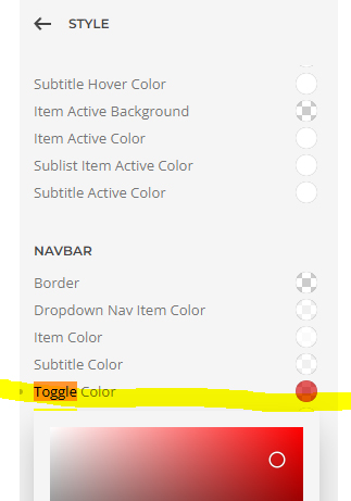 menu item colours dark background hamburger close 004