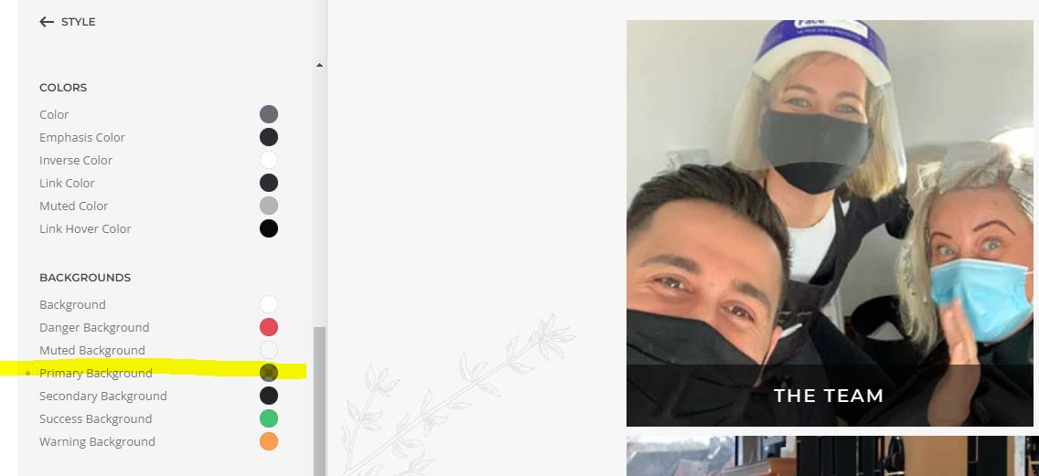 title primary secondary style background